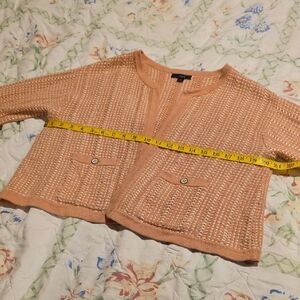 Chic Peach Cardigan Sweater